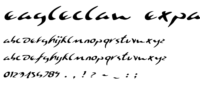 Eagleclaw Expanded Italic font